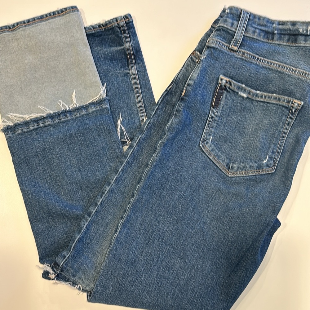 Paige jeans, size 27 straight leg two-tone midrise